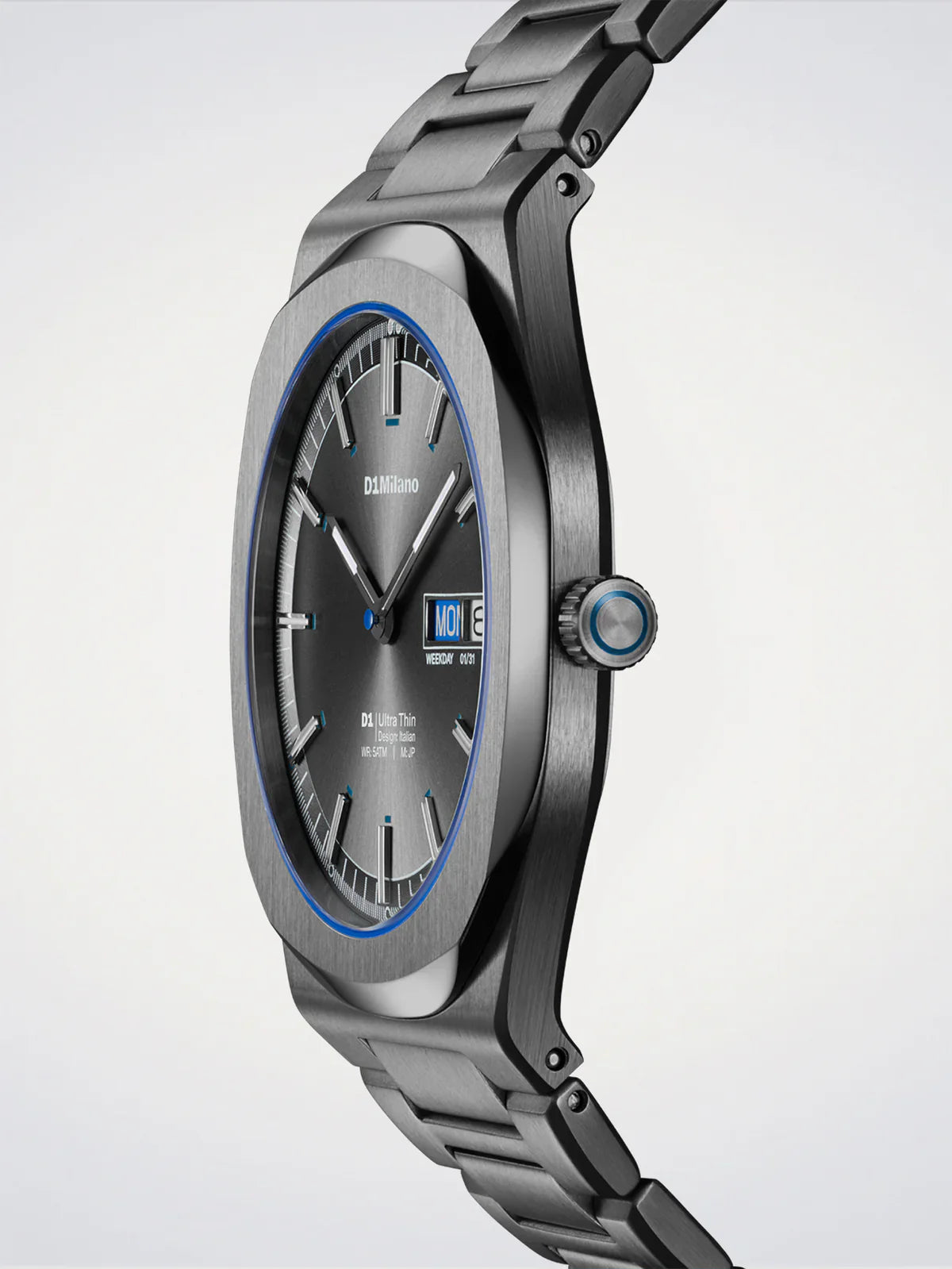 D1 MILANO D1-UHBJ08 GREY STEEL BAND GREY DIAL FOR MEN
