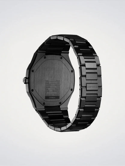 D1 MILANO D1-UTBJSH BLACK STEEL BAND BLACK DIAL FOR MEN