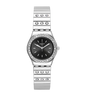 SWATCH YSS318A STEEL SILVER BAND BLACK DIAL FOR WOMEN