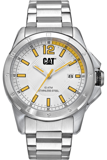 CAT YW.141.11.237 Silver Steel Band White Dial For Men
