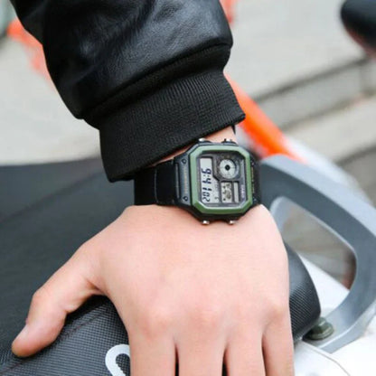 Casio Classic Digital Black Cloth For Men AE-1200WHB-1B