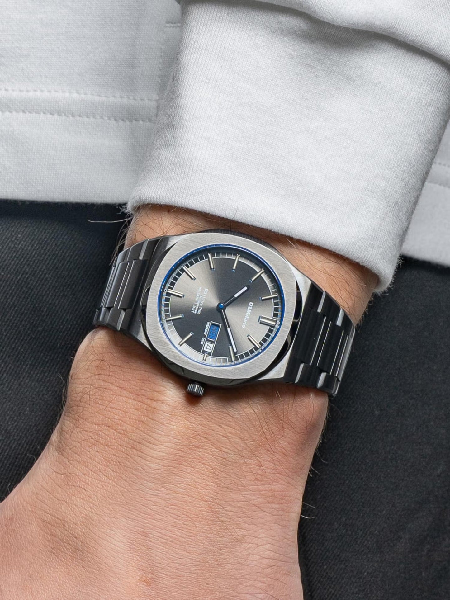 D1 MILANO D1-UHBJ08 GREY STEEL BAND GREY DIAL FOR MEN