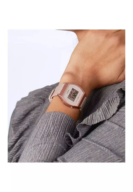 Casio Digital Beige Rubber For Women LW-204-4A