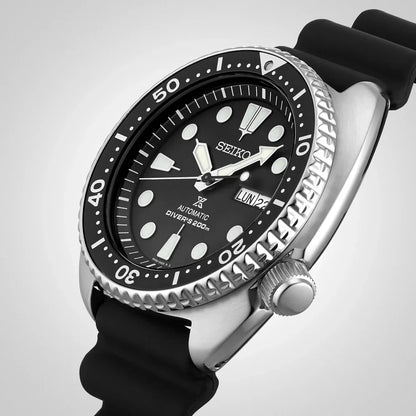 SEIKO SRPE93K1 BLACK RUBBER BAND BLACK DIAL FOR MEN