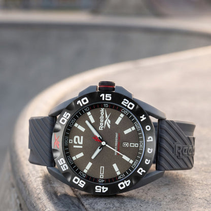 Reebok RV-EMB-G3-PAIA-AW Grey Rubber Band Grey Dial For Men