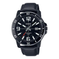 Casio, MTP-VD01BL-1BVUDF, Men's Watch - Black Leather