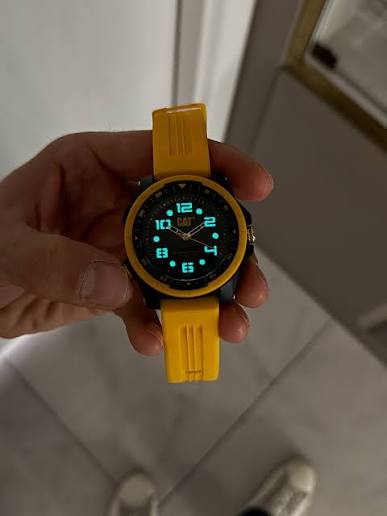 CAT LP.160.27.131 Yellow Rubber Band Black Dial For Men