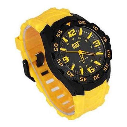 CAT LB.111.27.137 Yellow Rubber Band Black Dial For Men