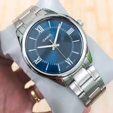 Casio Analog Blue Dial Men's Watch-MTP-V005D-2B5