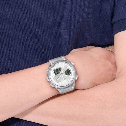 LACOSTE 2011480 WHITE RUBBER BAND WHITE DIAL FOR MEN