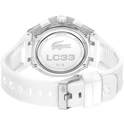 LACOSTE 2011480 WHITE RUBBER BAND WHITE DIAL FOR MEN