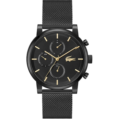LACOSTE 2011485 BLACK STEEL BAND BLACK DIAL FOR MEN