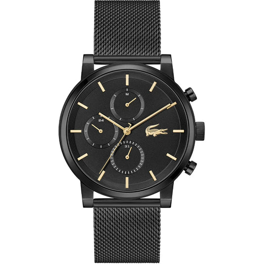 LACOSTE 2011485 BLACK STEEL BAND BLACK DIAL FOR MEN