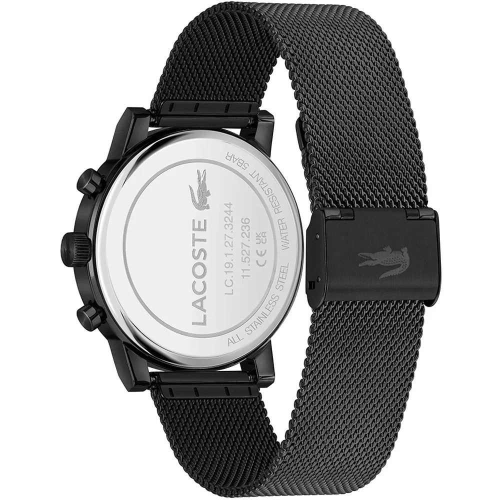 LACOSTE 2011485 BLACK STEEL BAND BLACK DIAL FOR MEN
