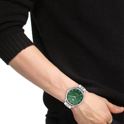 LACOSTE 2011509 SILVER STEEL BAND GREEN DIAL FOR MEN