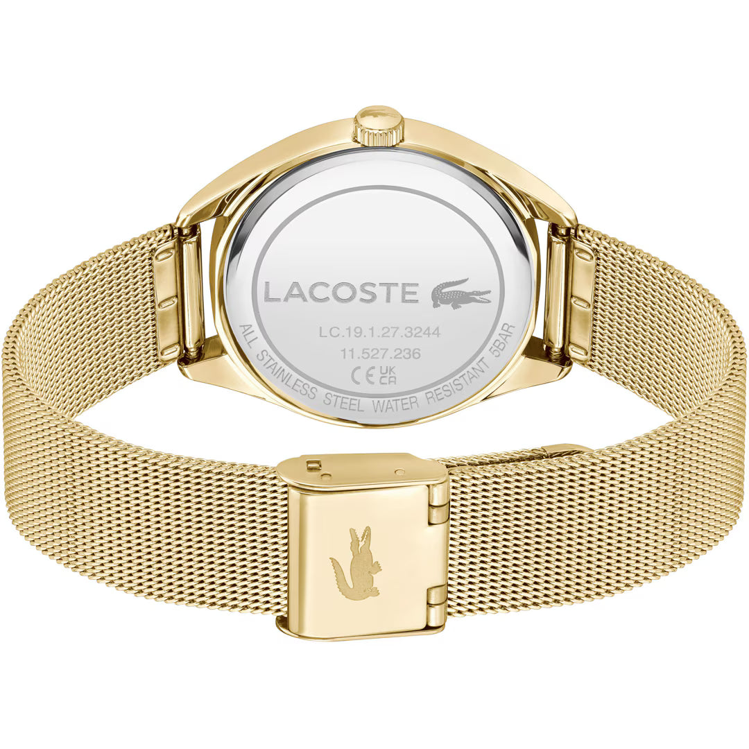 LACOSTE 2001499 GOLDEN STEEL BAND PINK DIAL FOR WOMEN