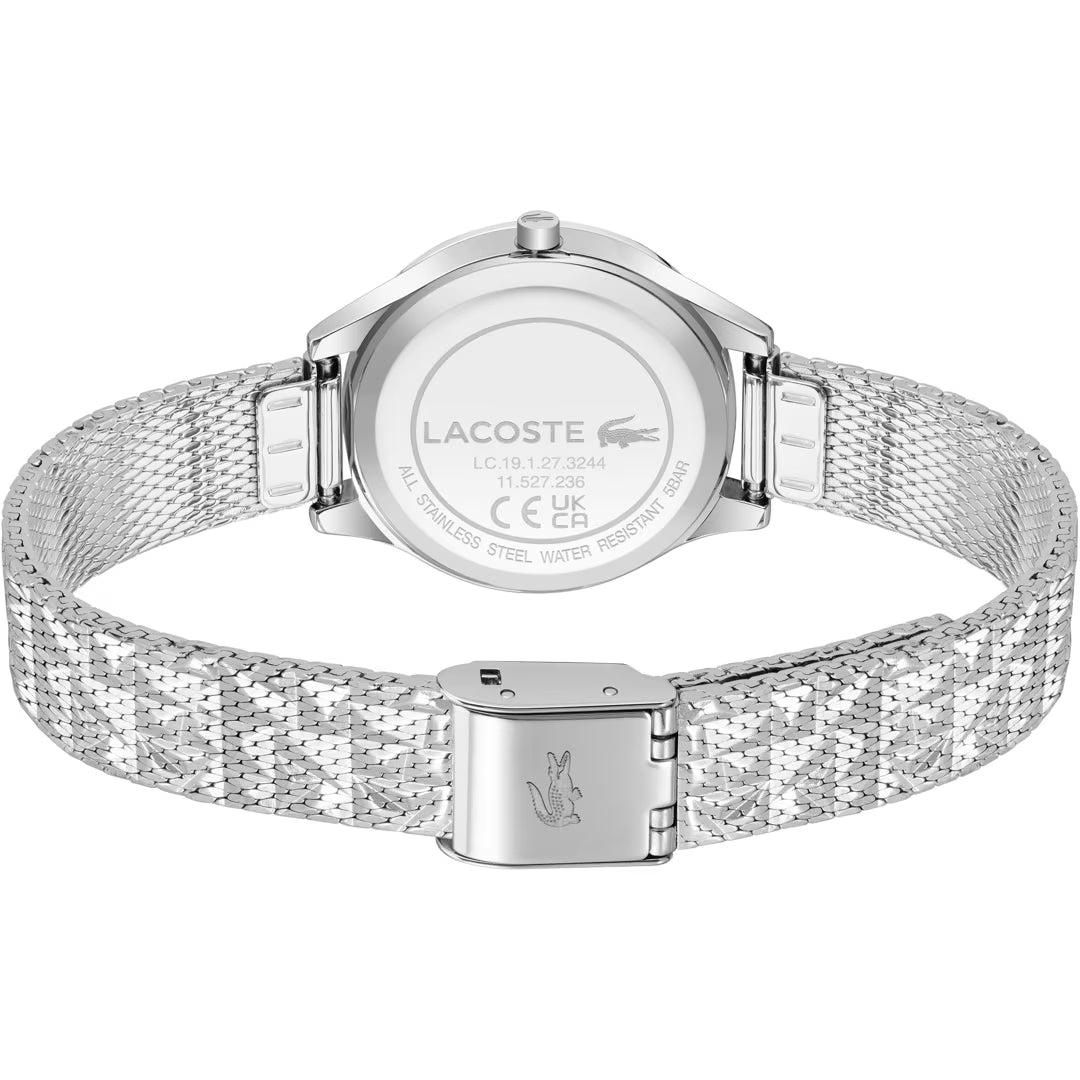 LACOSTE 2001501 SILVER STEEL BAND PINK DIAL FOR WOMEN