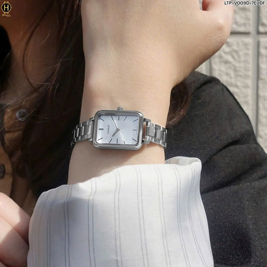 CASIO LTP-V009D-7E Round Square White Metal Women's Watch
