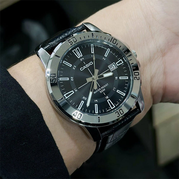 Casio MTP-VD01L-1C Men's Black Dial Casual Analog
