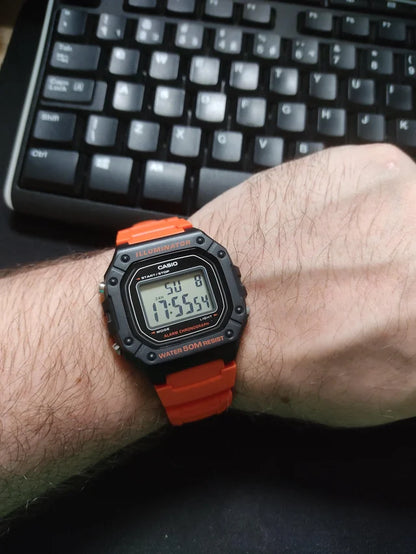 Casio Men's Classic Stainless Steel Quartz Watch with Resin Strap