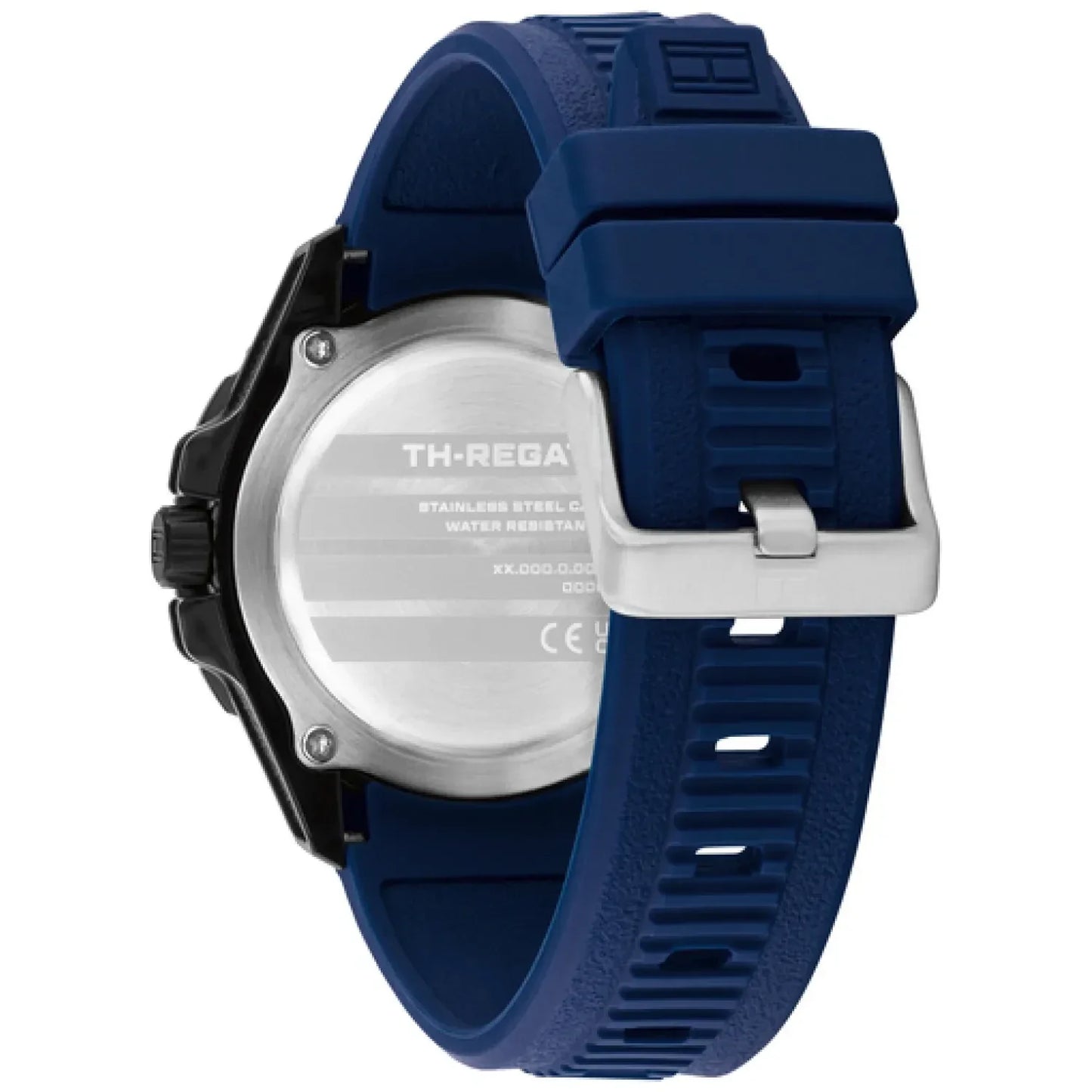 TOMMY HILFIGER 1792265 NAVY BLUE RUBBER BAND BLACK DIAL FOR MEN