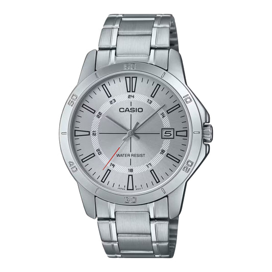 Casio Standard Analog Stainless Steel Silver Dial Quartz MTP-V004D-7C Men's Watch