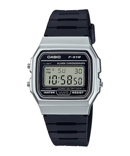 Casio Vintage Black Resin Digital Men's Watch - F91WM-7A