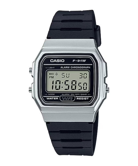 Casio Vintage Black Resin Digital Men's Watch - F91WM-7A