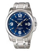 Casio MTP-1314D-2A Men Classic Blue Dial Analog Quartz Stainless Steel Watch