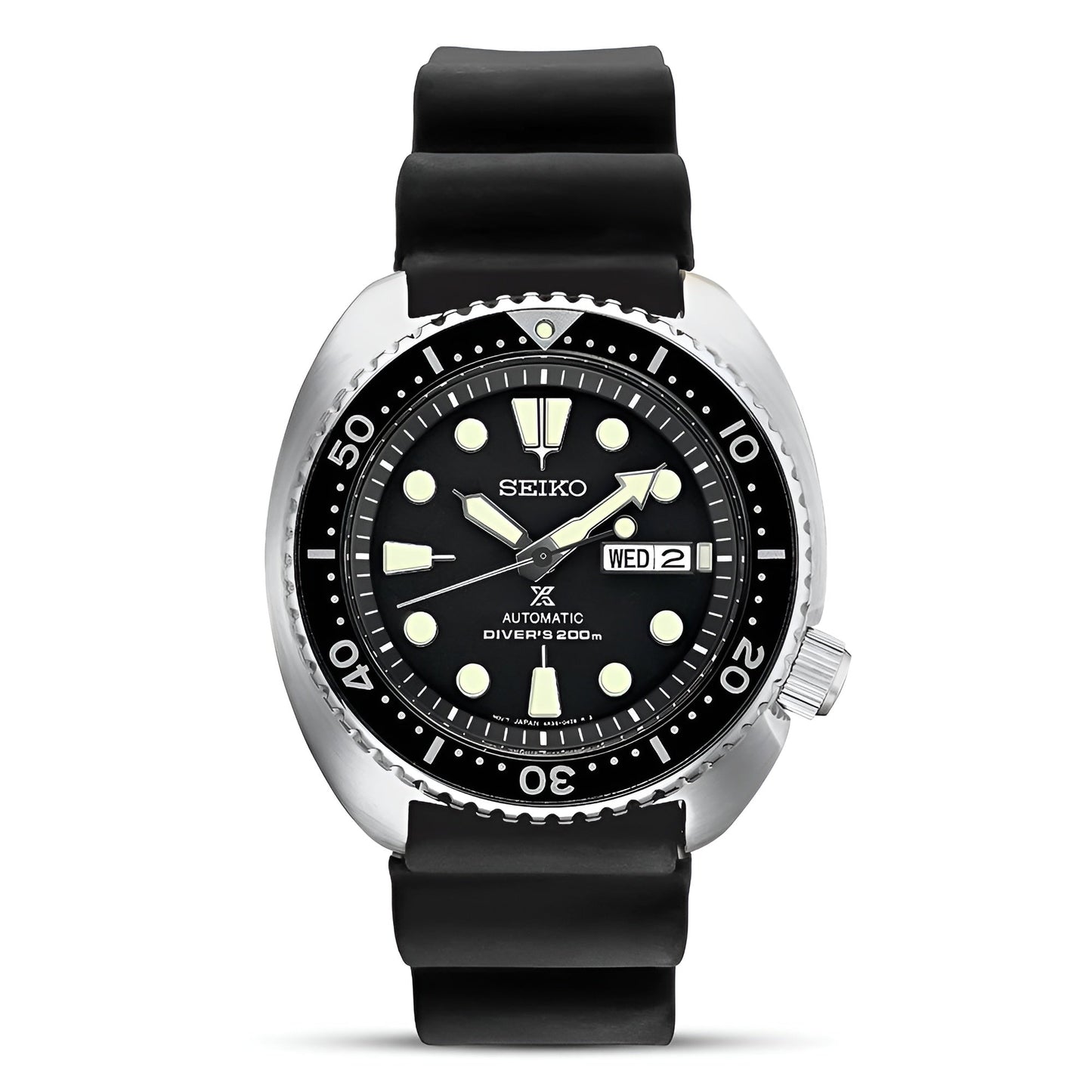 SEIKO SRPE93K1 BLACK RUBBER BAND BLACK DIAL FOR MEN