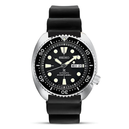 SEIKO SRPE93K1 BLACK RUBBER BAND BLACK DIAL FOR MEN