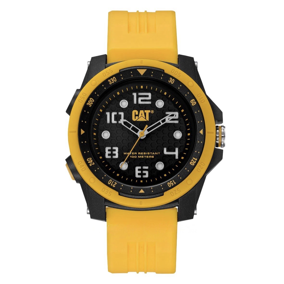 CAT LP.160.27.131 Yellow Rubber Band Black Dial For Men