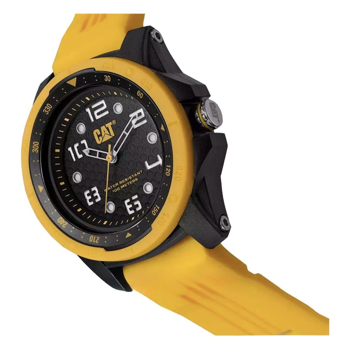 CAT LP.160.27.131 Yellow Rubber Band Black Dial For Men
