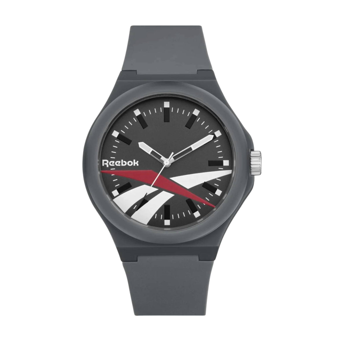 Reebok RV-RUN-G2-PAIA-AW Grey Rubber Band Grey Dial For Men