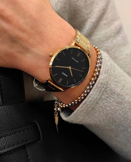 Casio LTP-VT01G-1B Gold Band for Women