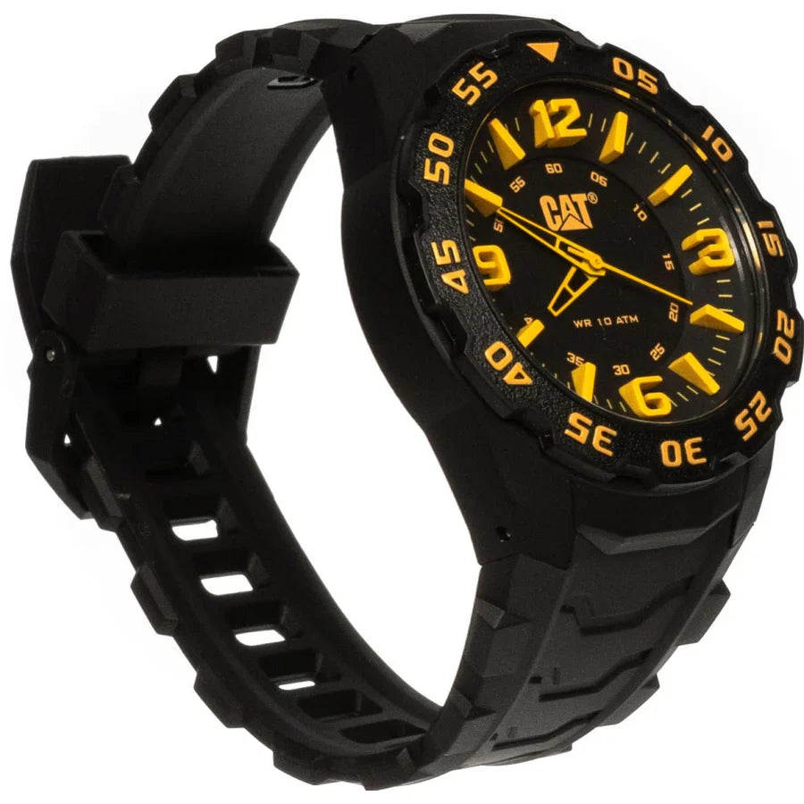 CAT LB.111.21.137 Black Rubber Band Black Dial For Men
