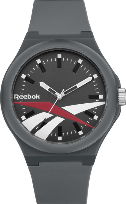 Reebok RV-RUN-G2-PAIA-AW Grey Rubber Band Grey Dial For Men