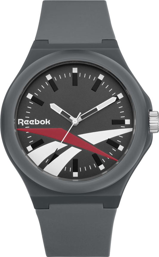 Reebok RV-RUN-G2-PAIA-AW Grey Rubber Band Grey Dial For Men