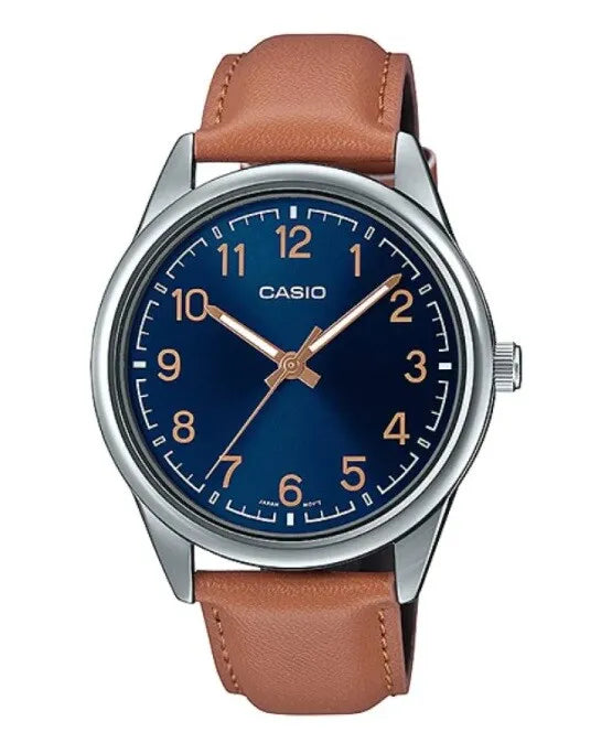 Casio MTP-V005L-2B4 Leather Strap Men's Watch