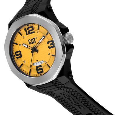 CAT LT.141.21.731 Black Rubber Band Yellow Dial For Men