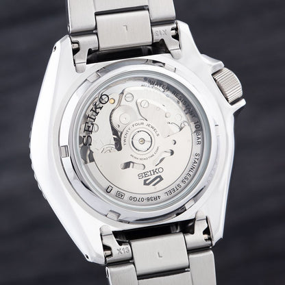SEIKO SRPD55K1 SILVER STEEL BAND BLACK DIAL FOR MEN