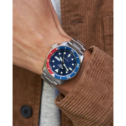 SEIKO SRPD53K1 SILVER STEEL BAND NAVY BLUE DIAL FOR MEN