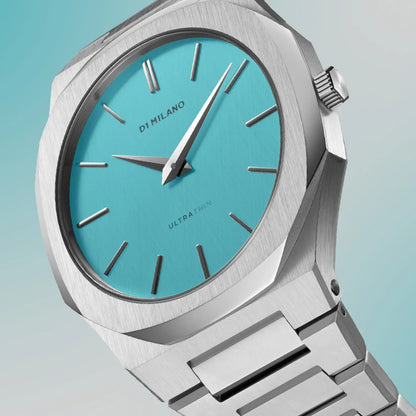 D1 MILANO D1-UTBU08 SILVER STEEL BAND TIFFANY BLUE DIAL FOR MEN